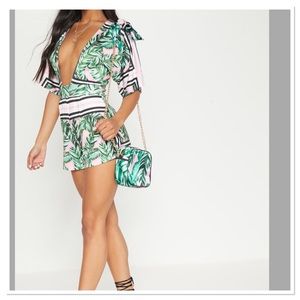 Plunge Neckline Romper